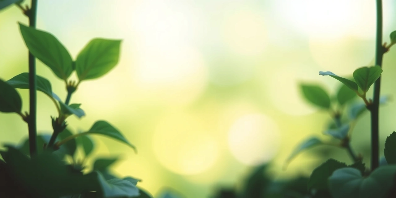 Abstract, soothing image of nature with soft light representing the beginning of Dermaelle